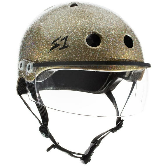 S1 Lifer Visor Helmet - GEN 2 - Gold Gloss Glitter w/ Clear Visor