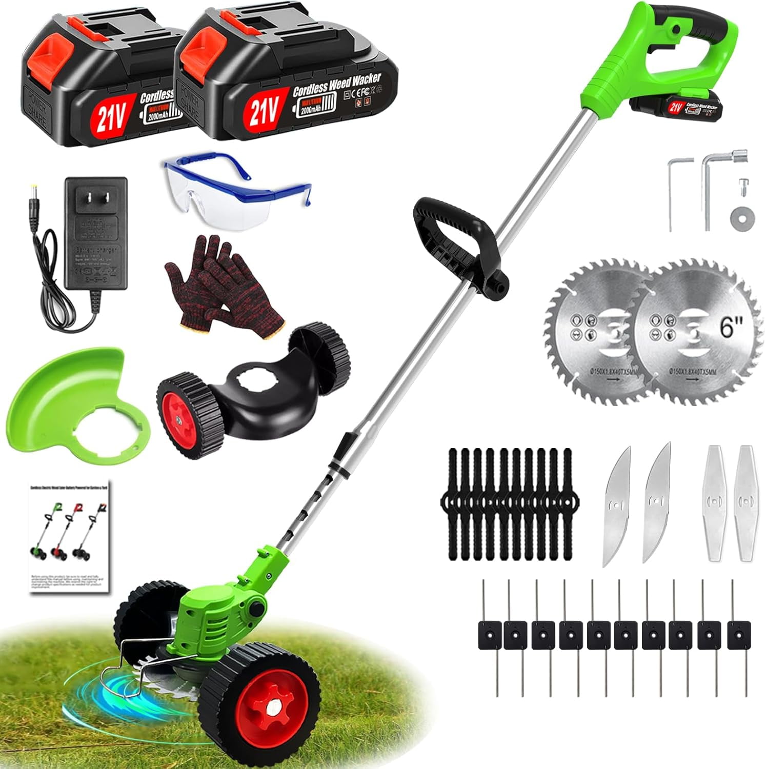Worx WG168 40V Max Lithium Cordless Grass Trimmer Edger