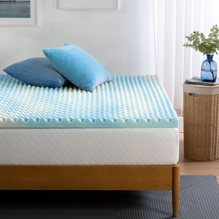 Zinus 2" Swirl Gel Cooling Memory Foam Mattress Topper, Twin photo 3