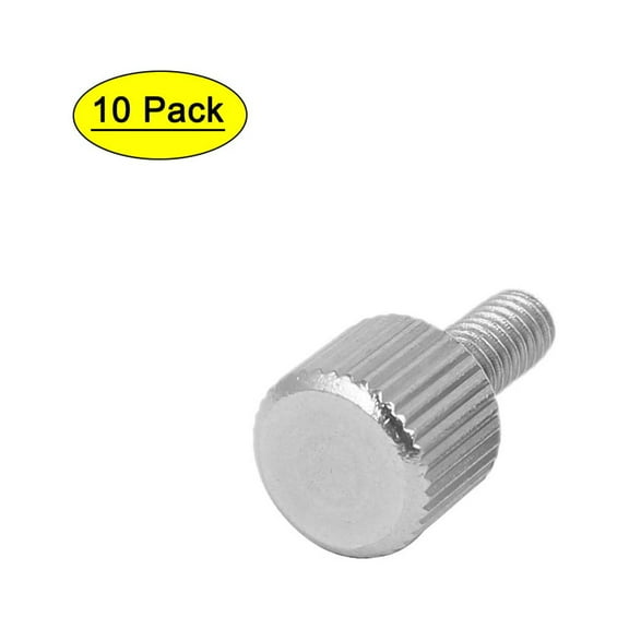 Uxcell M4 x 10mm Stainless Steel Computer PC Case Flat Head Knurled Thumb Screw (10-pack)