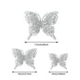 thumbnail image 3 of 9-Pack Gold Powder Butterfly Christmas Ornaments - Festive Tree & Wedding Decorations, Sparkling Butterfly Photography Props for Holiday Displays, 3 of 6