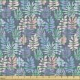 thumbnail image 2 of Ambesonne Nature Fabric by the Yard Upholstery, Summer Style Rhythmic Leaves, 5 Yards, Dark Indigo and Multicolor, 2 of 5