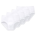thumbnail image 1 of SCHIESSER Braguitas para hombre con abertura, paquete de 4 - Original Classics, doble ribete, algodón Blanco 3XL (XXX-Large), 1 of 5
