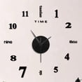 thumbnail image 3 of Clock Wall Decor, Living Room Wall Decor, 20X20 In, Black Wall Clock, Time Marking, Diy Installation, Modern Home Decor, Acrylic Surface, 1 Pc, 3 of 4