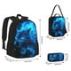 thumbnail image 2 of Disketp Wolf Mochila Estampada de Gran Capacidad con Lonchera y Estuche, Set de 3 Piezas para Estudiantes, 2 of 7