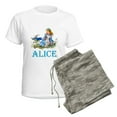 thumbnail image 5 of CafePress - ALICE IN WONDERLAND BLUE Women's Light Pajamas - Women's Short Sleeve Print T-Shirt and Pants Light Cotton Pajama Set, 5 of 7