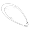 thumbnail image 3 of MasteelfCA 1PC Punk Tassel Chain Delicate Body Chain Personality Cross Leaves Body Chain Geometric Pants Chain for Friends (Silver), 3 of 8