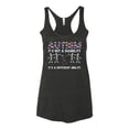 thumbnail image 3 of Autism Is Not A Disablity Itâ€™s A Different Abilty | Autism Awareness Dabbing Skeleton Inspirational Christian Tri-Blend Racerback Tank Top, Vintage Black, Small, 3 of 5