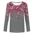 thumbnail image 4 of NuoCaiYun Women'S T-Shirt Valentine'S Day Print Casual Crew Neck Oversized Pullover Ladies Long Sleeve Tops, 4 of 6