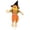 Orange, variant on HAHUT 1 Pack Fall Harvest Scarecrow Decorations - 21.65" Standing Thanksgiving Scarecrows with Sunflowers and Bow for Autumn, Halloween, Garden, Yard, Porch Decor (Orange)