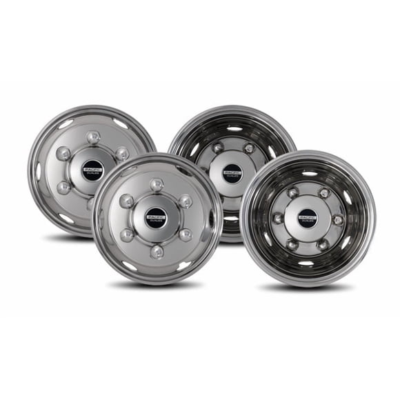 Pacific Dualies Simulateur de Roues 45-1960 en Acier Inoxydable; Ensemble de 4; Ne Convient Pas aux Roues en Aluminium; Compatible avec Chevrolet W4500 et W5500 1990-2012