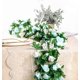 thumbnail image 3 of Nvzi Guirnalda de flores artificiales de plástico de 8 unidades, 65 pies, para decoración de bodas, color blanco y azul., 3 of 5