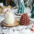 thumbnail image 6 of Mecorevxz Christmas Scented Candles Gift Wax Realistic Pinecone Shaped Candle for Home Cute Aromatherapy Candles for Party Holiday Xmas Decorations,Xmas Gifts(White), 6 of 6