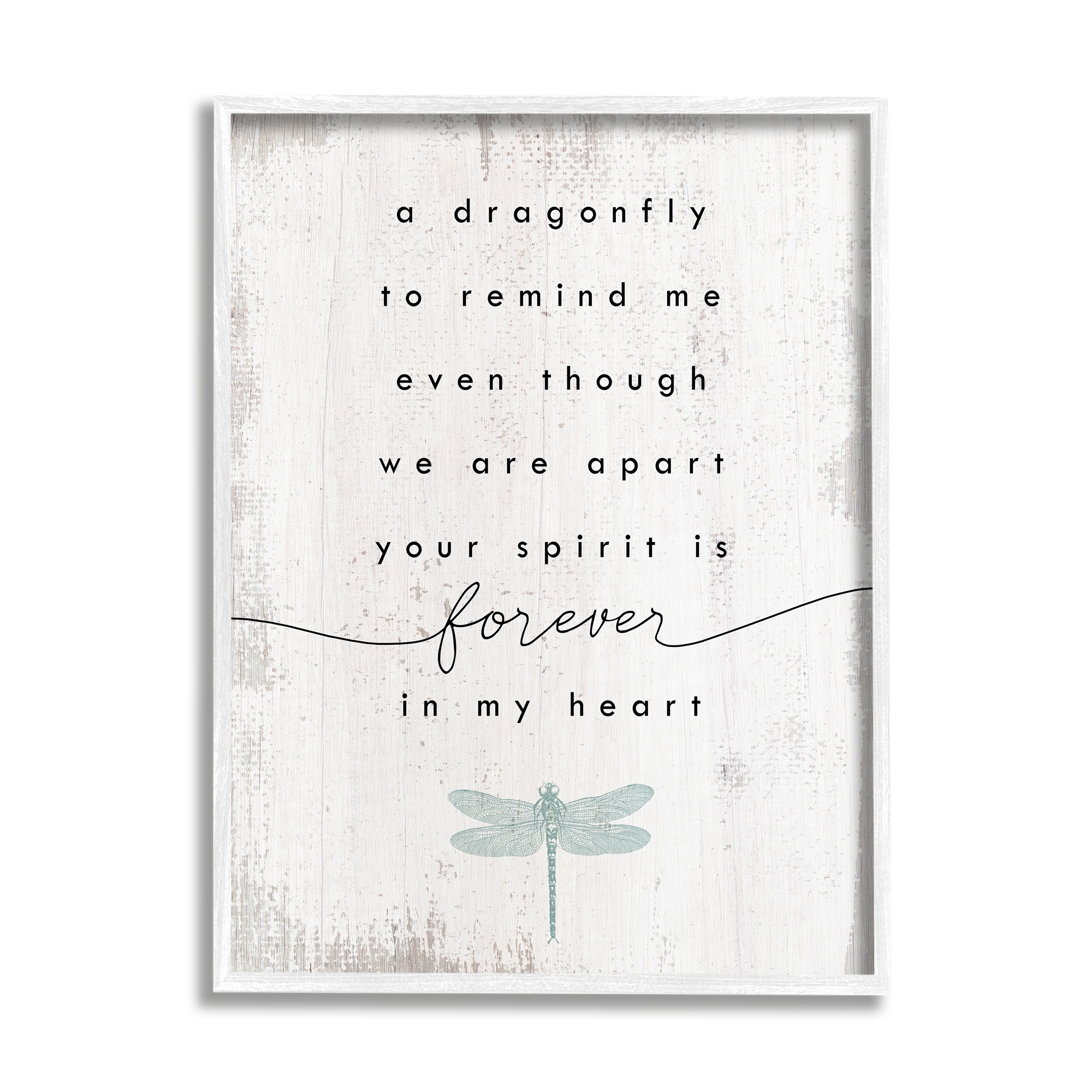 Daphne Polselli Dragonfly to Remind Me Grieving Inspirational Insect Phrase 16 in x 20 in Framed Painting Art Print, by Stupell Home Décor