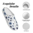 thumbnail image 5 of Haiem blue Snowflake Prints Print Women's Fuzzy Memory Foam House Slipper Cozy Home Footwear Non-slip Winter Slippers-37/38, 5 of 7