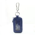 thumbnail image 3 of Estuche para llaves de cuero genuino para hombre, de doble capa, multifunción, para coche, con cremallera, de piel de vaca, 3 of 5