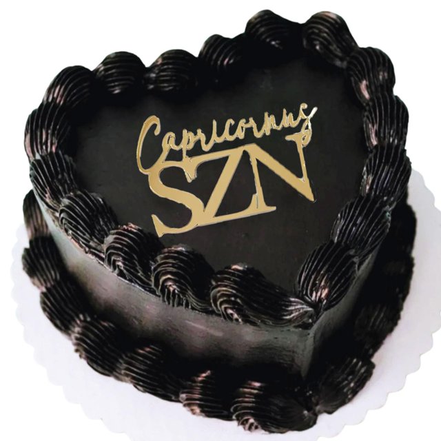 Adorno para tartas Snlioek Capricorn Season Acrílico Dorado