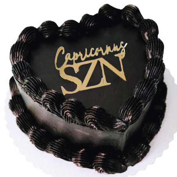 Adorno para tartas Snlioek Capricorn Season Acrílico Dorado