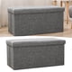 thumbnail image 1 of de almacenamiento para el hogar, baúl de juguetes, reposapiés resistente, caja de ahorro de espacio, taburete para pies, asiento para sala de Gris perfecl Otomana de almacenamiento, 1 of 8
