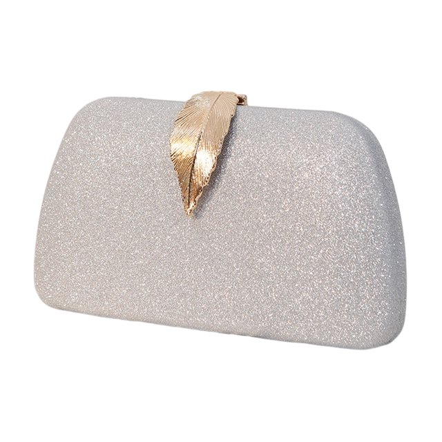 Bolso Bandolera Elegante Con Cadena Ostentosa para Mujer para Fiesta Y Boda (plata)