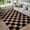 Black & Camel, variant on ZENELESS Checkered Fluffy Area Rugs for Living Room,4x6 Soft Plush Carpet for Bedroom Bedside Kids Teen Dorm Nursery Home Decor,Black and Camel