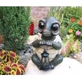 thumbnail image 2 of Ebros Gift Adorable Baby Turtle Tortoise Holding Solar Lantern Garden Path Lighter Statue, 2 of 8