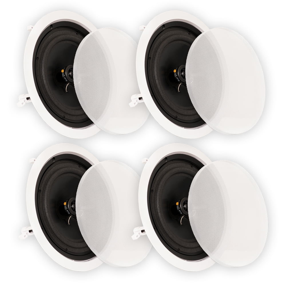Theater Solutions TS50W in Wall Speakers Surround Sound Home Theater 4 Pair Pack