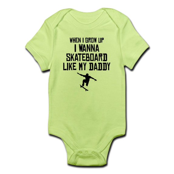 CafePress - Skateboard Like My Daddy Body Suit - Baby Light Bodysuit