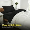 thumbnail image 6 of Ultra Soft Microplush Solid Fleece Sheet Set, Black - Twin, 6 of 6