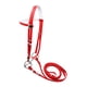 thumbnail image 4 of Brida para caballo con cabezada de rienda, cómoda brida de acero inoxidable para montar M rojo, 4 of 8