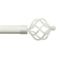 thumbnail image 2 of EXCLUSIVE HOME Torch 1" Curtain Rod and Coordinating Finial Set, Matte White, Adjustable 36"-72", 2 of 7