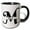 Black/White, variant on 3drose, Bold Script Monogram M - Moore, 15oz Mug