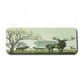 thumbnail image 1 of Antlers Computer Mouse Pad, Deer and Wildlife in Park World Natural Heritage Forest Areas Reindeer Nature Scene, Rectangle Non-Slip Rubber Mousepad Large, 31" x 12" Gaming Size, Green, by Ambesonne, 1 of 2