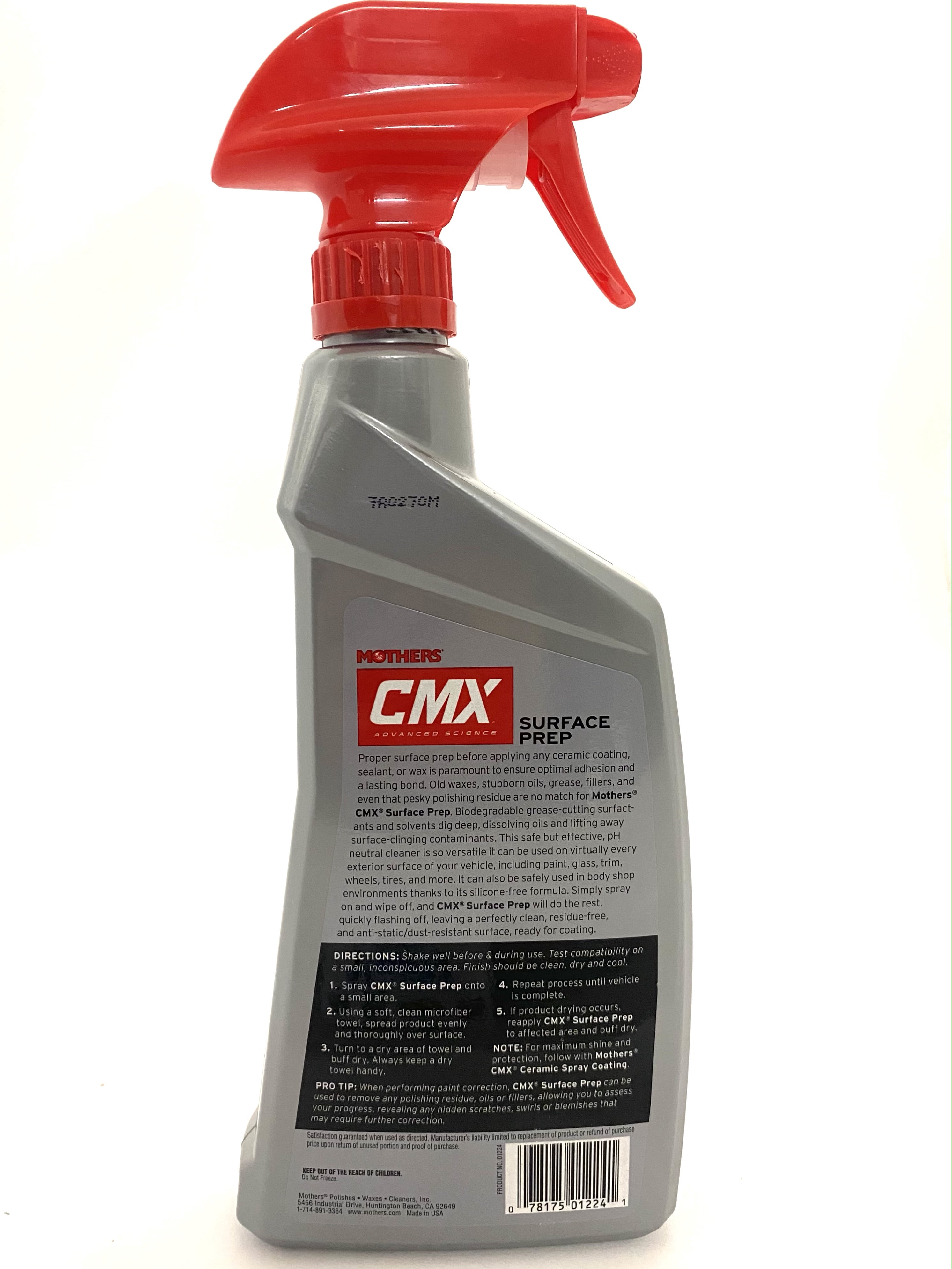 Mother's 01224/155200 CMX Surface Prep Spray 24 oz. and Mother's Microfiber Ultra-Soft Polishing Cloth