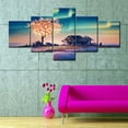 thumbnail image 4 of TISHIRON 5PCS Framed landscape theme Canvas Wall Art Set,50"x24" Fantasy Northern Lights and Mountain Canvas Prints Picture for Living Room, Bedroom, Office Home Wall Decor, 4 of 7