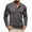 Dark Gray, variant on Mens Long Sleeve Henley Shirts Neck Snap Buttons Stand Collar Long Sleeve Fall Winter Sweatshirt Tops Blue XXXL