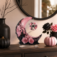 thumbnail image 4 of Pink Crescent Moon Spiderweb 2D Acrylic Tabletop Decoration for Gothic Halloween Home Decor, 4 of 6