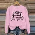 thumbnail image 2 of IYYVV Game Day Sweatshirt Women Football Shirts Rugby Graphic Crewneck Pullover Plus Size Funny Tops Baseball Season Long Sleeve Shirt EB42-Pink 2XL, 2 of 4