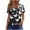 A-Black#01, variant on Short Sleeve Tops for Women Dressy Casual Floral Printed Summer Button Decor Asymmetric Square Neck Ruched Pleated Tunic Blouses Loose Oversized T-Shirts C-White XXXL