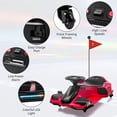 thumbnail image 2 of M optimized 24V Ride on Drift Car, Kids Electric Drifting Go-Kart High/Low Variable Speed with 5 Wheels, Up to 7.5 MPH, Built-in Music, Front+Tail LED Light, Low-Power Alarm, for Kids Aged 8+, 2 of 5