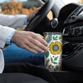thumbnail image 5 of Trendy Tumbler Sunflower Tumbler Yellow Funny Tumbler with Lids,Gifts for Her,Stainless Steel Tumbler with Lids For Office, 5 of 6