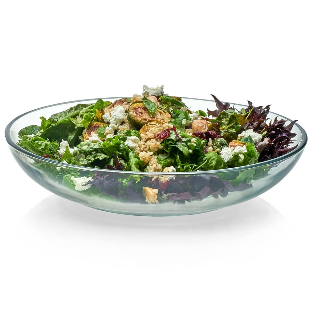 Libbey Selene Glass Serving Bowls, 12inch, Set of 2