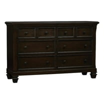 Baby Cache Glendale 6-Drawer Traditional Wood Dresser in Charcoal Brown
