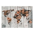 thumbnail image 2 of Tiptophomedecor Peel and Stick World Map  Wallpaper Wall Mural - Bronze Mechanical World Map - Removable Wall Decals, 2 of 3