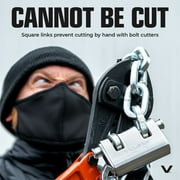VULCAN Security Chain and Lock Kit - 3/8 inch x 3 foot (+/-2 inches) - Cannot Be Cut With Hand Tools