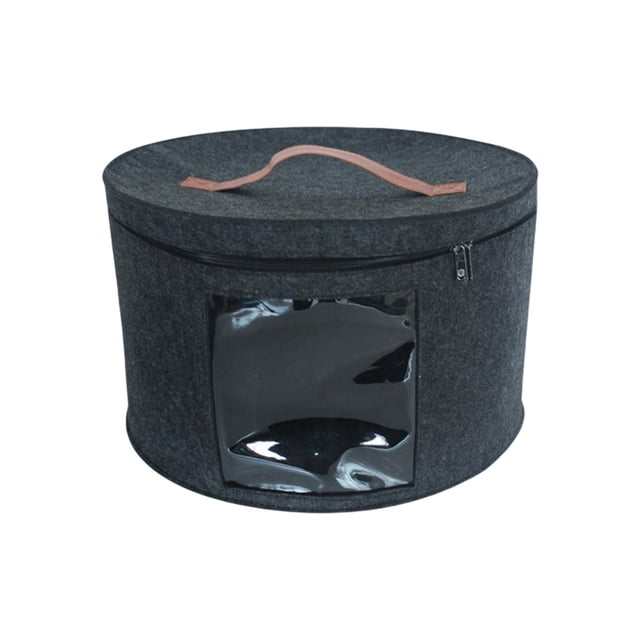 Caja para sombreros, caja para guardar sombreros, organizador de sombreros de ala redonda, organizador de sombreros plegable para negro grande
