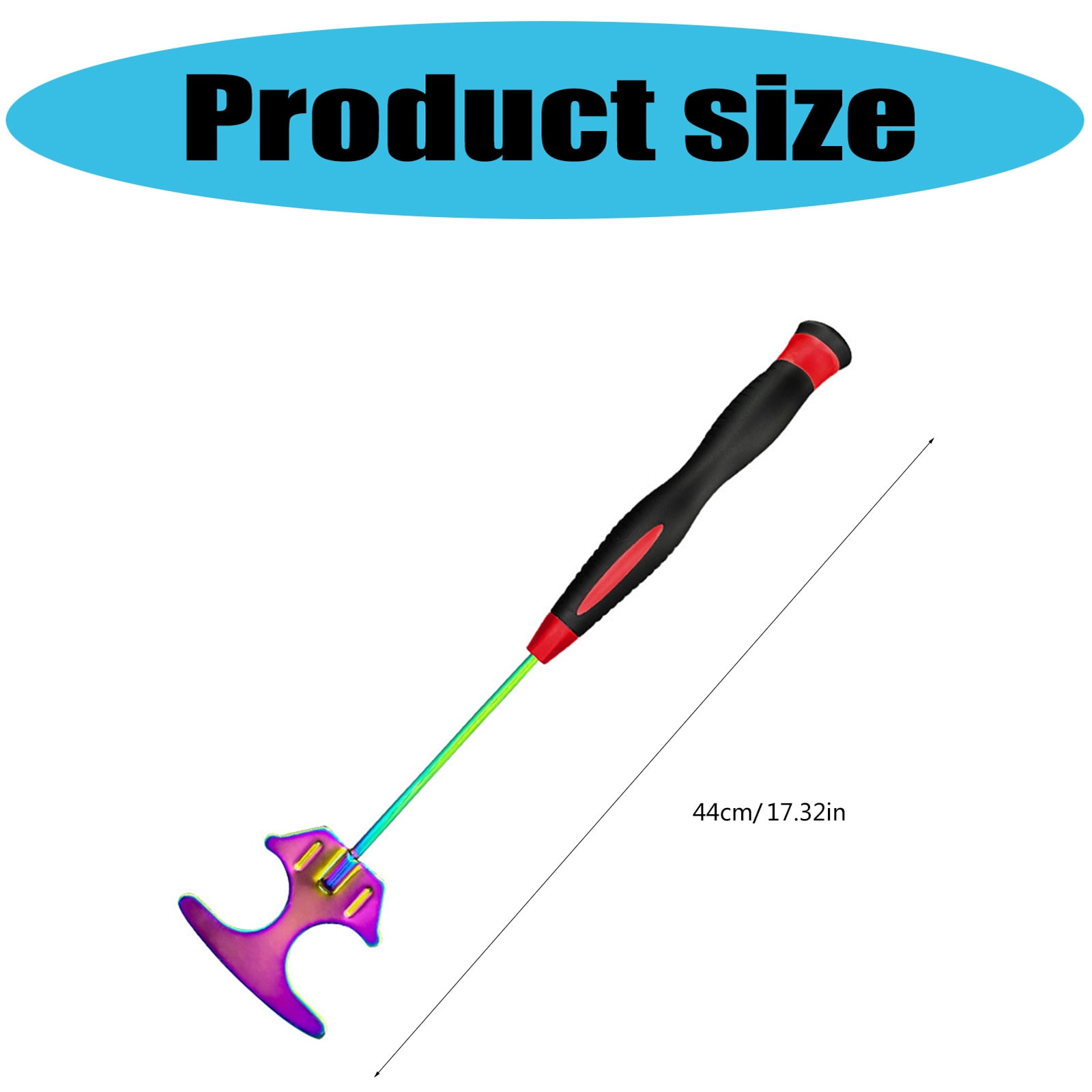 Fishing Lure Mixing Shovel Fishing Tool Equipment Shrimp Baits Shovel Stainless Steel Rubber Handle Shrimp Shovel
