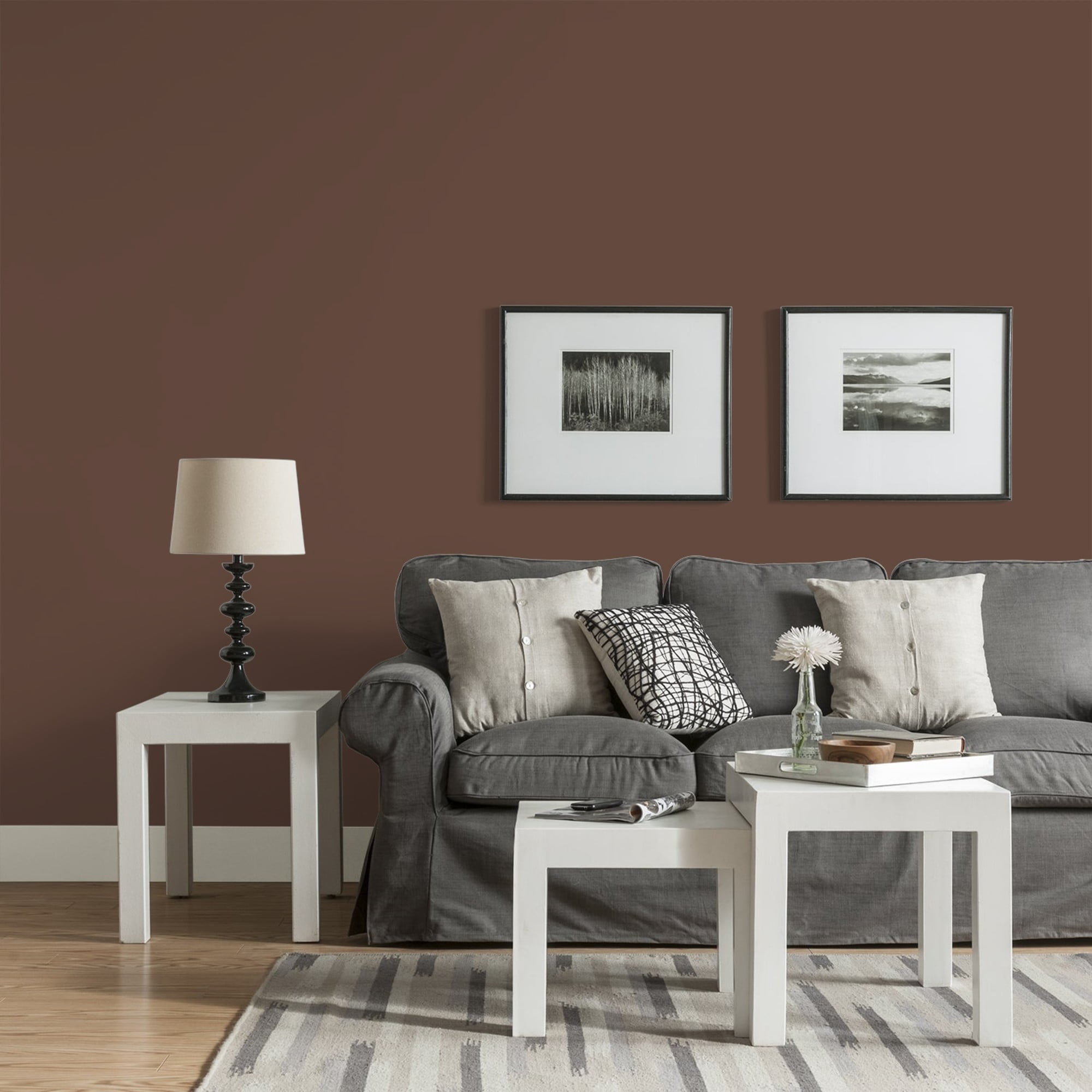 Glidden HEP Fudge / Brown, Eggshell Interior Paint with Primer, 1 Gallon