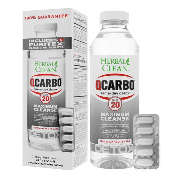 Herbal Clean Same-Day Premium Detox Drink 20oz - Strawberry Mango