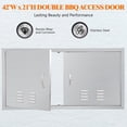 thumbnail image 2 of Portes d'Accès pour Cuisine Extérieure – Acier Inoxydable Double – Armoire Îlot BBQ avec Évents – Rangement de Patio – Résistant aux Intempéries et Durable, 2 of 5